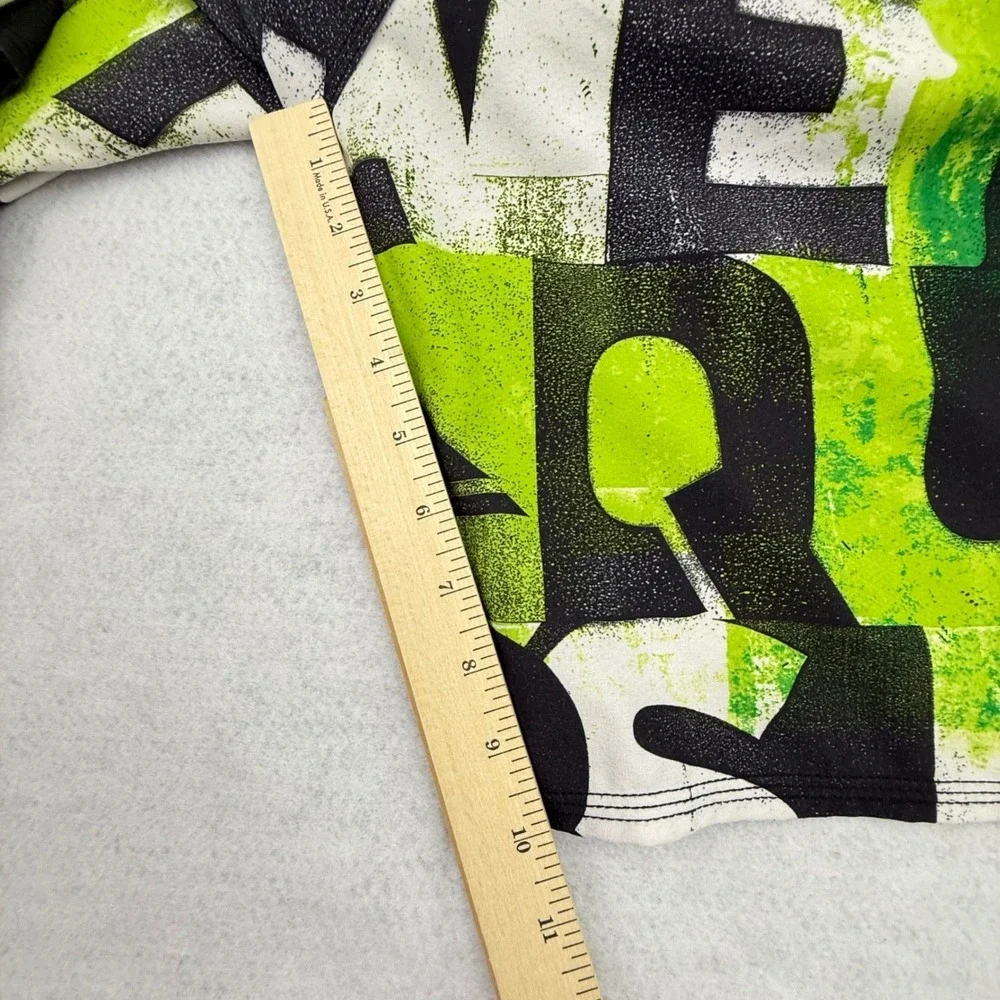 Quiksilver Board Shorts Mens 42 Green Graphic Print Logo Side Pocket Stretch‎